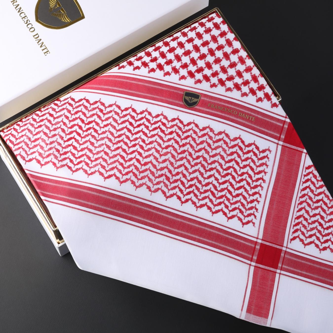 شماغ فرانشيسكو دانتي احمر F.D-R