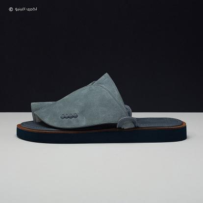 حذاء شمواه جلد طبيعي سماوي MK09