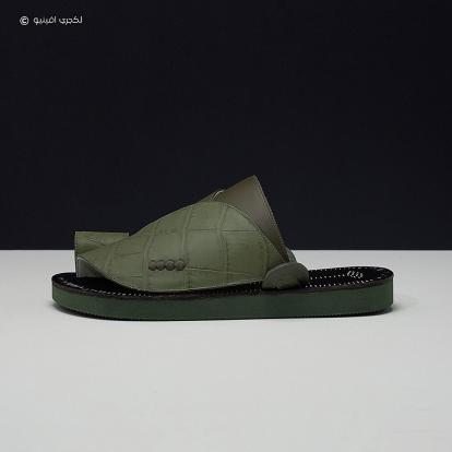 حذاء إيطالي شرقي جلد طبيعي اخضر MK17