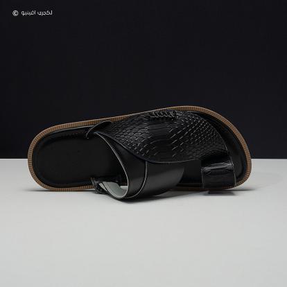 حذاء جلد طبيعي إيطالي اسود MK19