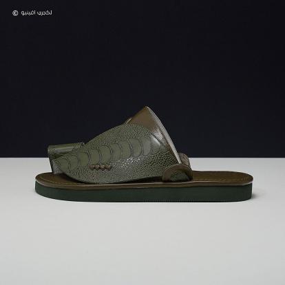 حذاء شرقي جلد طبيعي إيطالي اخضر MK23