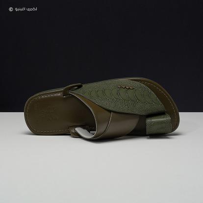 حذاء شرقي جلد طبيعي إيطالي اخضر MK23