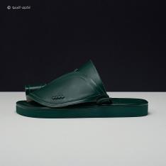 حذاء شرقي كلاسيك جلد طبيعي اخضر غامق MK31
