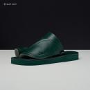 حذاء شرقي كلاسيك جلد طبيعي اخضر غامق MK31 - 3