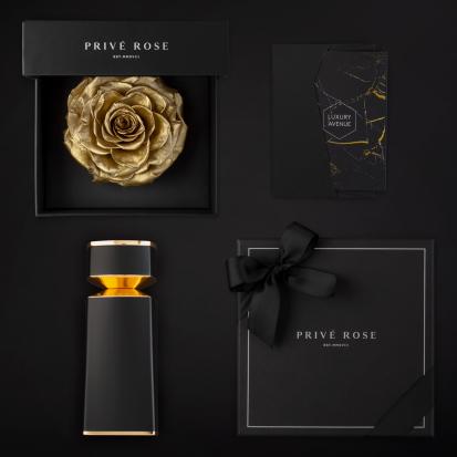 ورد طبيعي دائم مع عطر بولغاري لو جيمي تيجار
