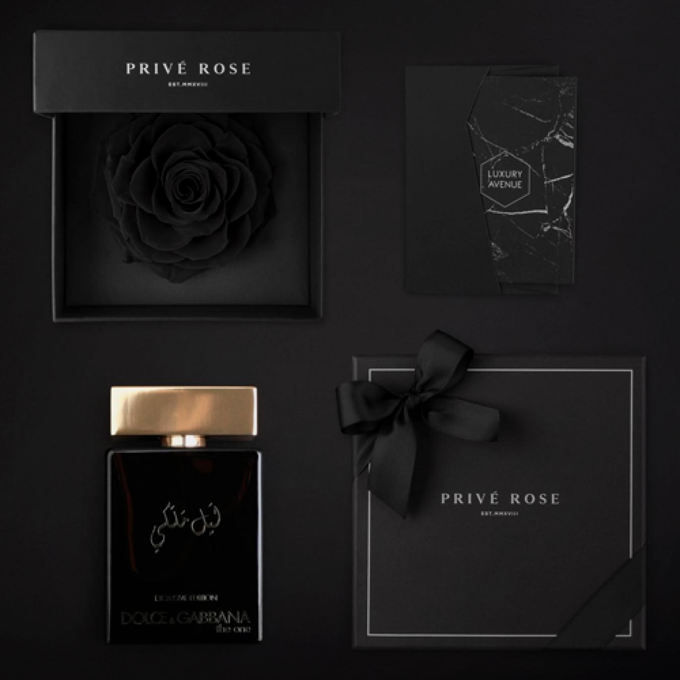 بوكس هدايا ورد و عطر دولتشي آند غابانا