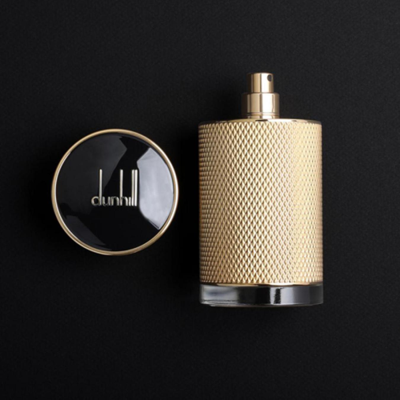 هدية عطر دنهل آيكون أبسولت مع وردة وشمعة