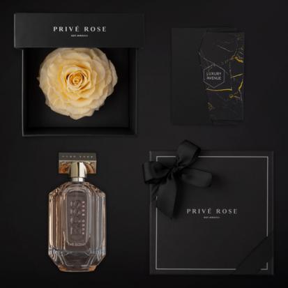 عطر هوجو بوس و ورد بوكسات هدايا