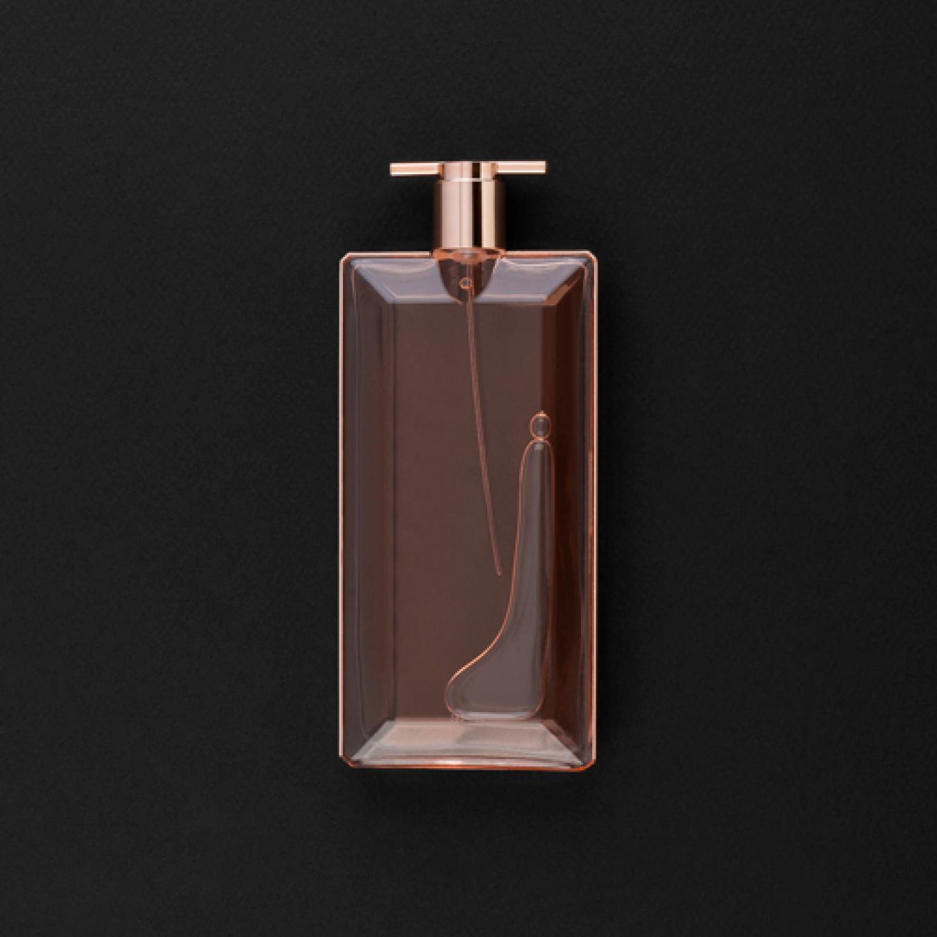 هدية عطر لانكوم ايدول لي بارفيوم مع وردة وشمعة