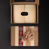 صندوق هدايا اس تي ديبون شماغ احمر و عطر مع التخصيص A28 - PR02L