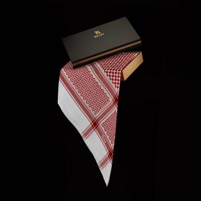 شماغ ريتشي سكوير احمر غامق