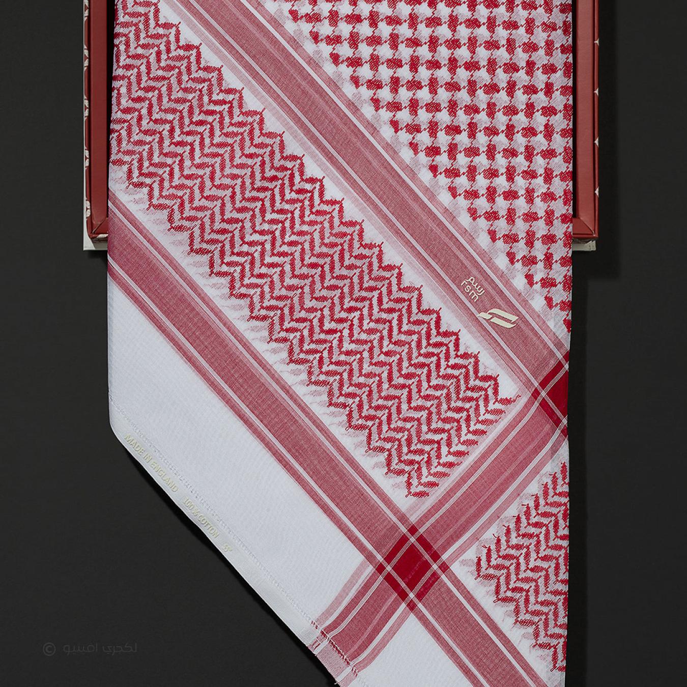 بوكس هدايا رجالية شماغ رسم وقماش سوادنس R1