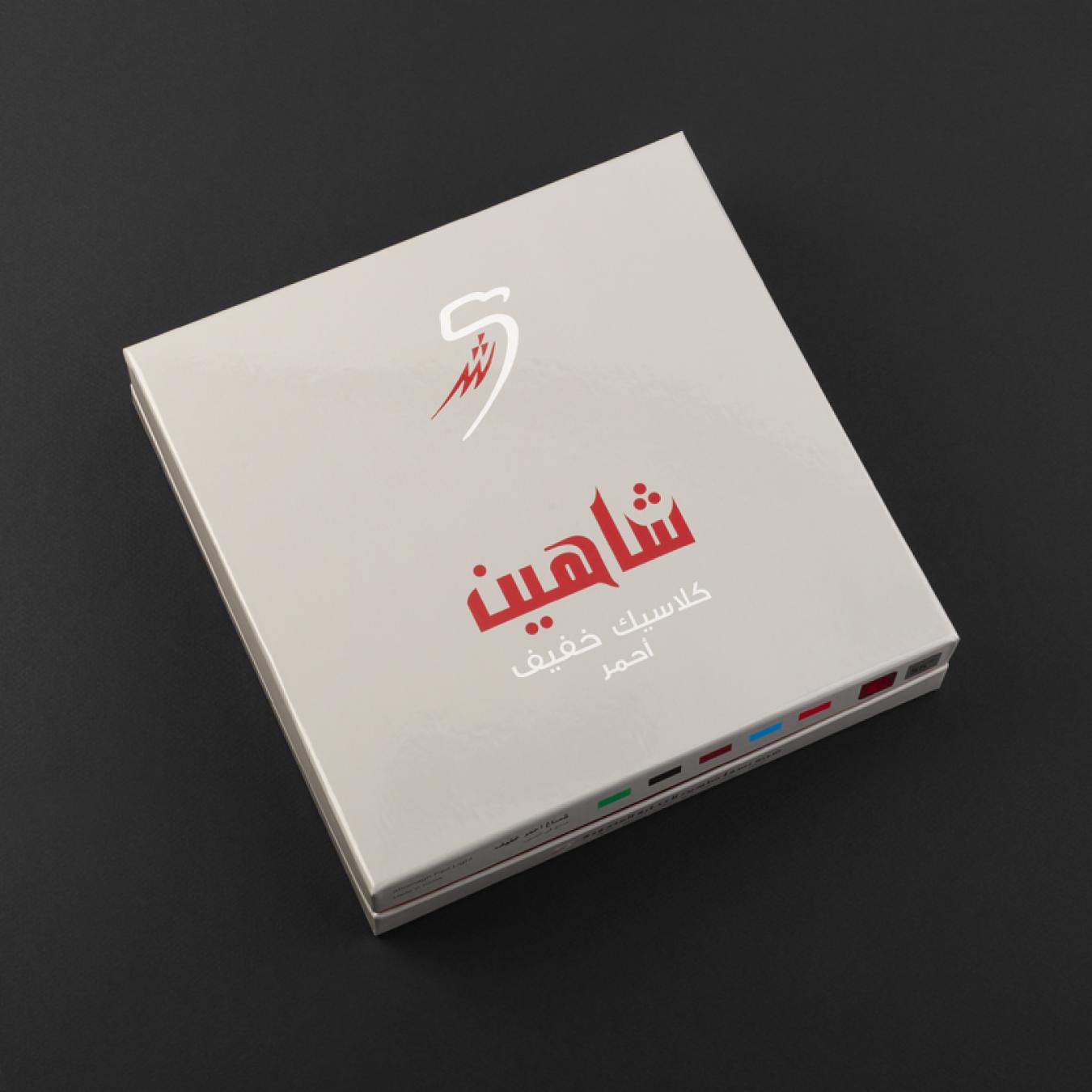 شماغ شاهين احمر خفيف مع محفظة LR