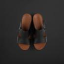 حذاء شرقي فخم جلد اسود من فالور V023 - 1