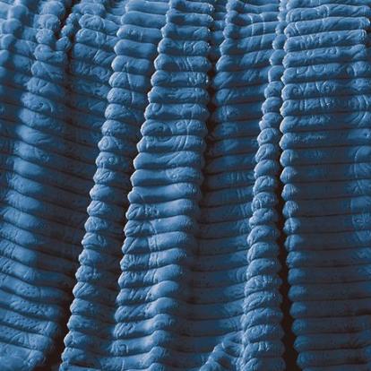 بطانية خفيفة فلانيل جاكار أزرق كانون CLB111
