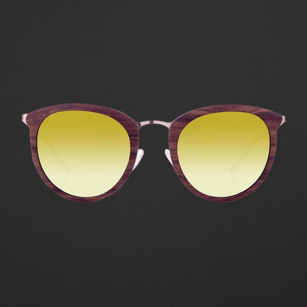 نظارة شمسية رمادي بني خشبي من ماركة بروف اي وير 1017