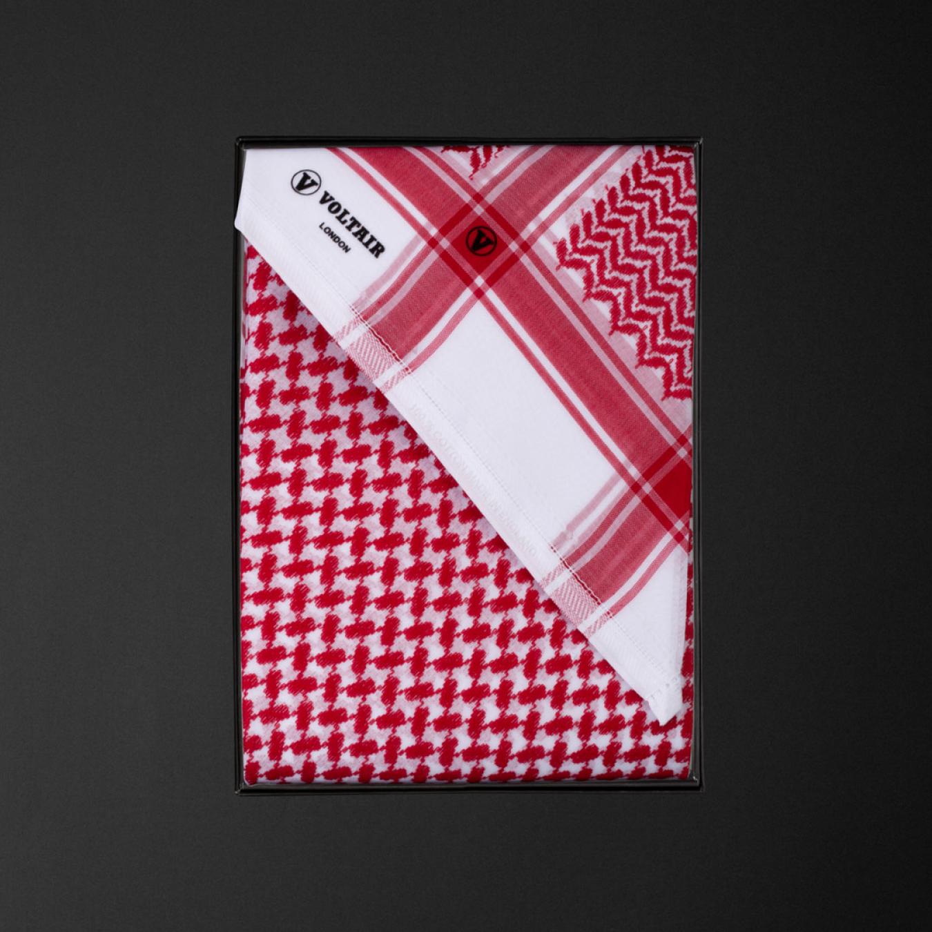 شماغ فولتير شماغ احمر غامق 