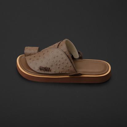 نعال جلد طبيعي بني سوادنس MS450
