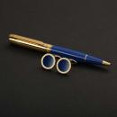 طقم قلم وكبك نيتو ماراني أزرق غامق ذهبي - S115GD