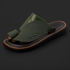 حذاء شرقي جلد طبيعي أخضر مميز SK1204