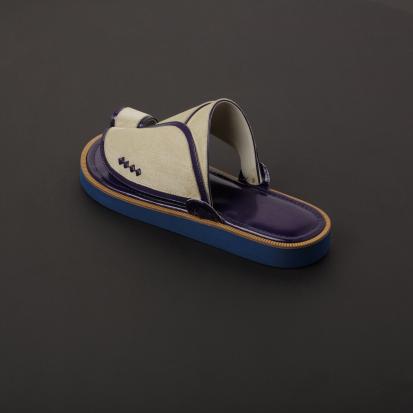 نعال خليجي بيج وبنفسجي غامق MS402