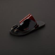 حذاء شرقي جلد طبيعي اسود عنابي سوادنس MS413