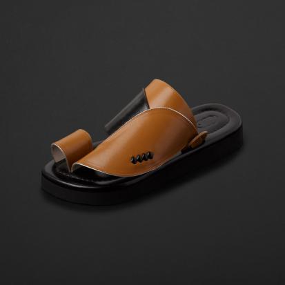 حذاء خليجي اسود بني سوادنس SN1602