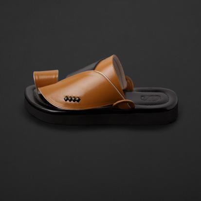 حذاء خليجي اسود بني سوادنس SN1602