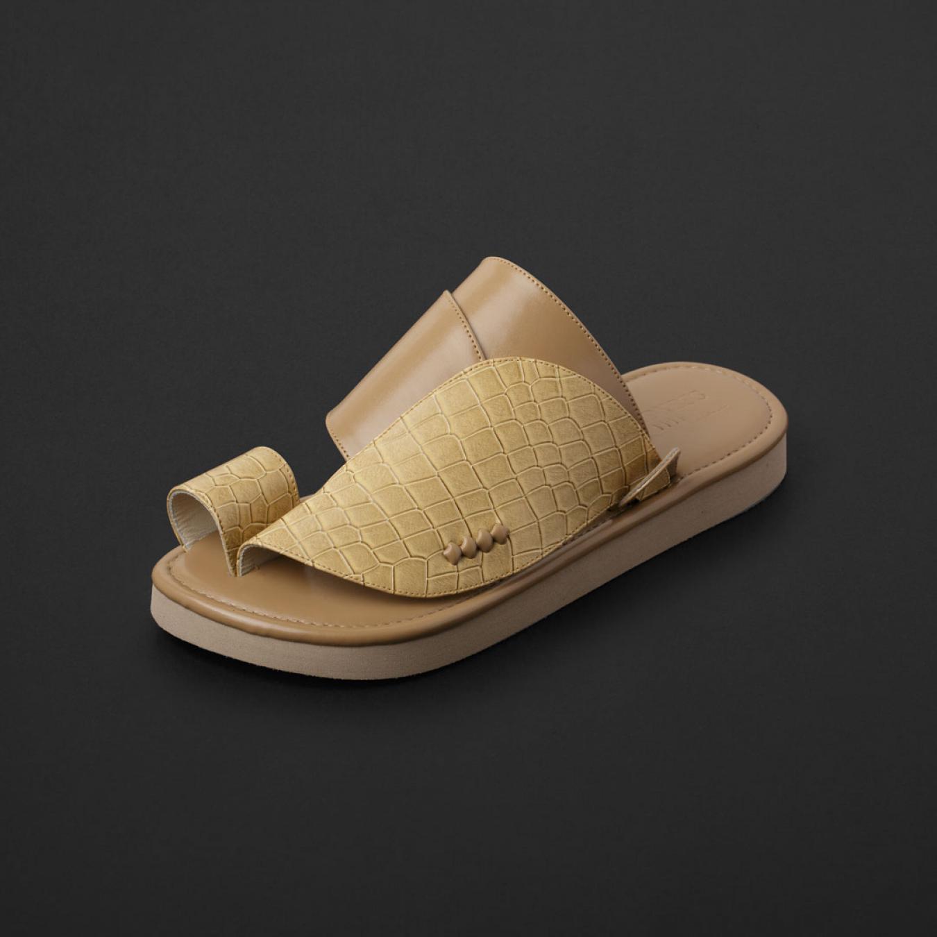 حذاء رجالي ماركة بني فاتح اسود SM184