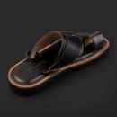 حذاء جلد طبيعي رجالي أسود رمادي فاخر SK1401 - 2