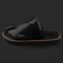 حذاء شرقي أسود سادة جلد طبيعي فاخر سوادنس SE6102 - 1