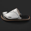 حذاء يدوي أبيض فريم اسود جلد طبيعي فاخر SE9101 - 1