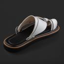 حذاء يدوي أبيض فريم اسود جلد طبيعي فاخر SE9101 - 2