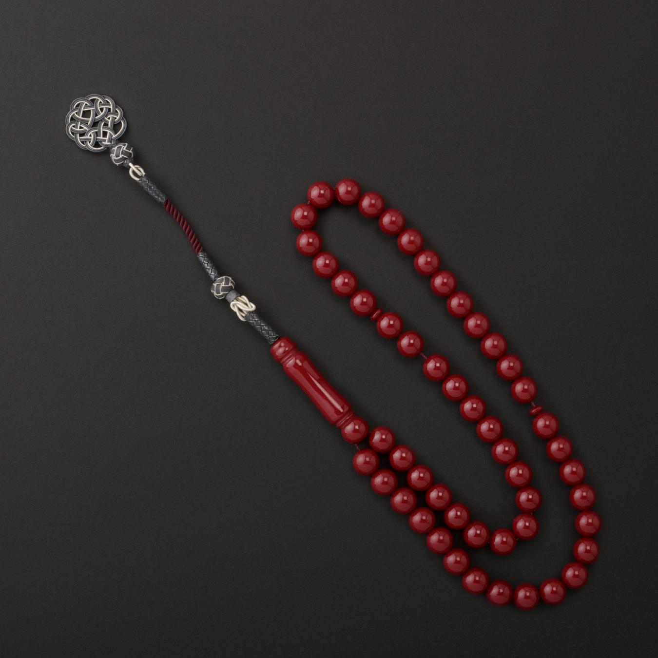 سبحة بكلايت احمر غامق TK215