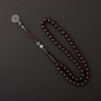 سبحة بكلايت عنابي سوادنس TK221