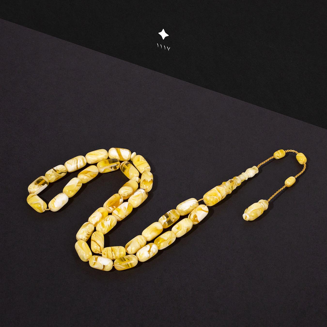 سبحة مستكة تمليكة اصفر سوادنس TK303