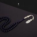 سبحة بكلايت مع طربزون فضة كحلي TK317