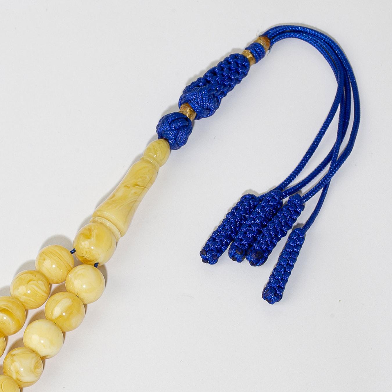 سبحة فخمة بكلايت اصفر معرق مع شكة تفصال 3K37